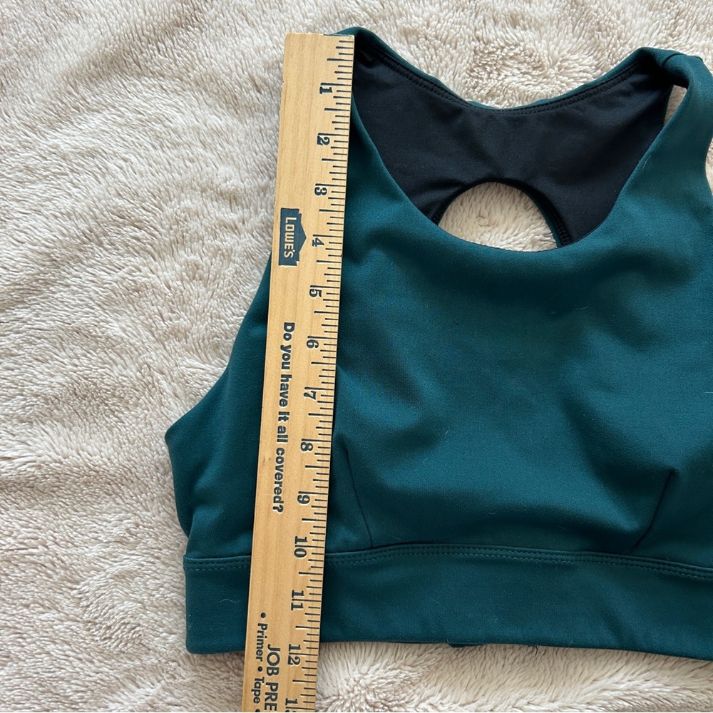 Zella Exhale Studio Lite Sports Bra, Green Moss, Size‎ Small - Picture 4 of 8
